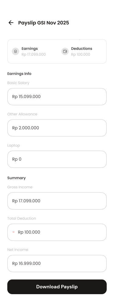 FORBIT Pay Slip